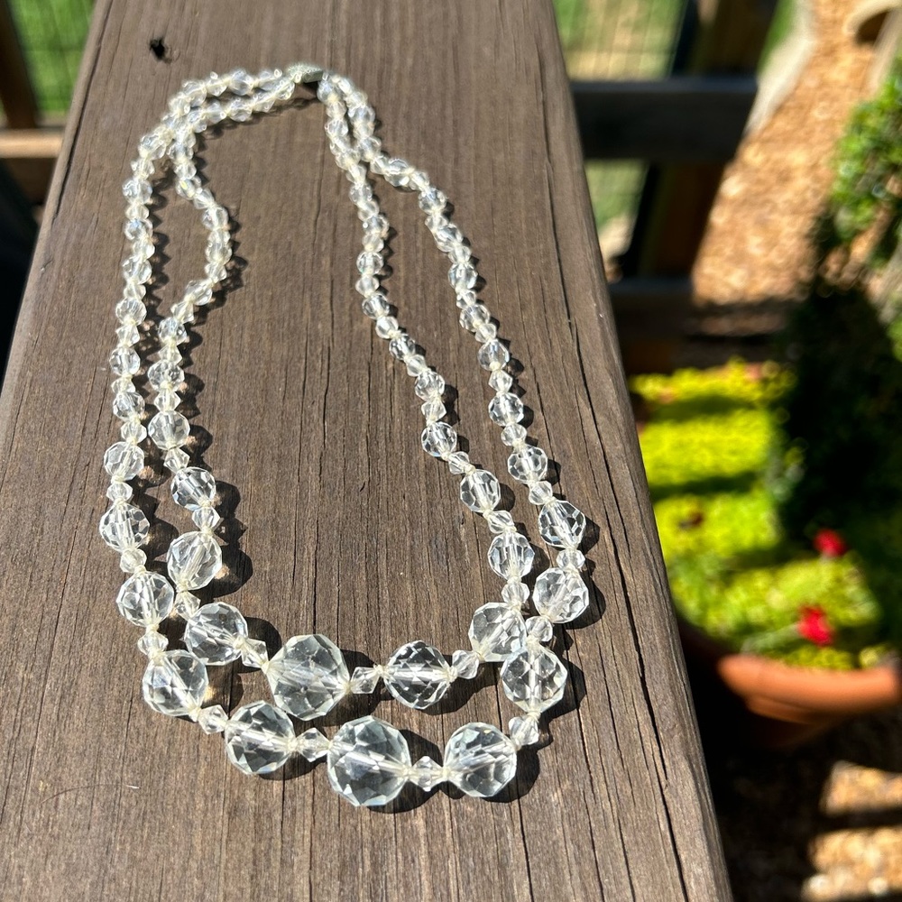 Vintage Double Strand Beaded Necklace
